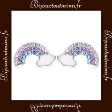 Boucles d'Oreilles Arc En Ciel