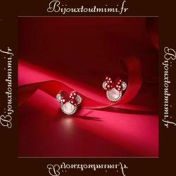 Boucles d'Oreilles Style Minnie & Noël