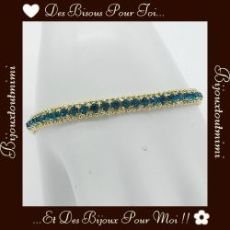 Petit Bracelet Turquoise & Doré par Ikita Paris