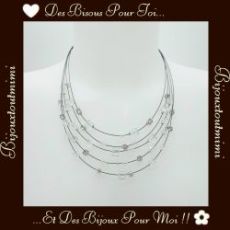 Collier de Perles Cubiques 5 Rangs par Ikita Paris