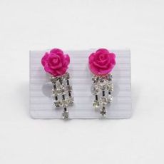 Boucles d'oreilles Style Roses & Diamants