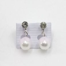 Boucles d'oreilles Perles & Diamants