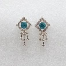 Boucles d'oreilles Style Topaze & Diamants