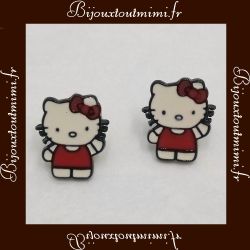 Boucles d'oreilles Hello Kitty