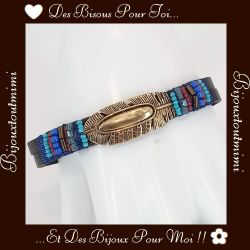 Bracelet Cuir & Perles par Ikita Paris