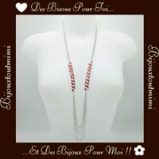 Long Collier Petites & Grosses Mailles par Ikita Paris