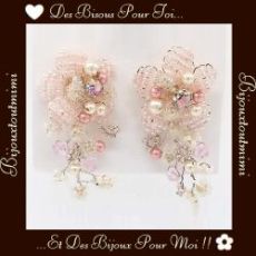 Boucles d'Oreilles Fleurs en Perles par Ikita Paris
