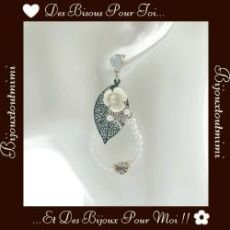 Boucles d'Oreilles  Fleurs & Perles Ikita Paris