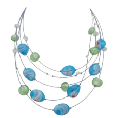 Collier 5 rangs Multicolore