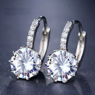 Boucles d'oreilles Style gros diamant - 2 coloris