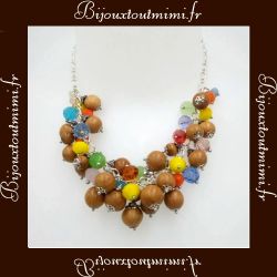 Collier Perles & Bois Ikita