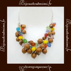 Collier Perles & Bois Ikita