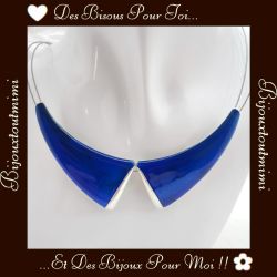 Collier Bleu & Argenté par Ikita Paris