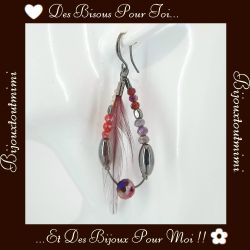 Boucles d'Oreilles Pendantes en Perles par Ikita Paris