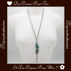Collier & Pendentif de Perles Turquoises par Ikita Paris