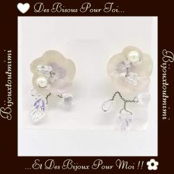 Boucles d'Oreilles Fleurs & Perles par Ikita Paris