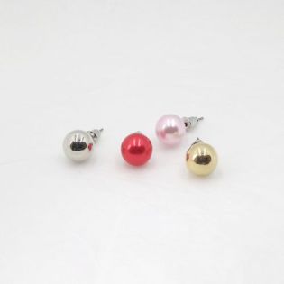 Boucles d'Oreilles Perles 1cm - 4 coloris