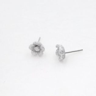 Boucles d'oreilles Roses Argentées