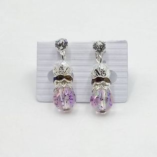 Boucles d'oreilles Style Perles  & Paillettes