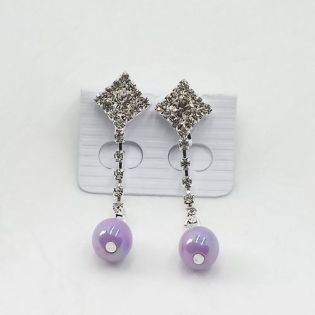 Boucles d'oreilles Style Perles & Diamants