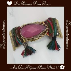 Bracelet Rigide Rose & Doré par Ikita Paris