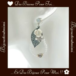 Boucles d'Oreilles  Fleurs & Perles Ikita Paris