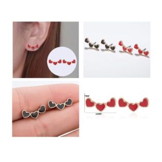 Boucles d'oreilles Triple Coeurs