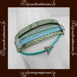 Magnifique Bracelet Bleu Turquoise Ikita 