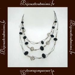 Collier de perles 3 rangs Ikita