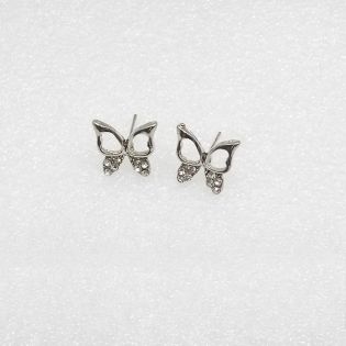 Boucles d'Oreilles Papillons & Diamants